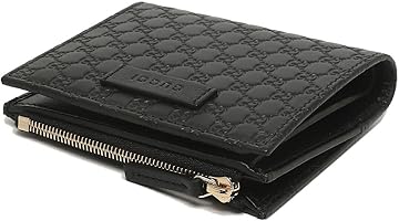 専用　GUCCI 二つ折り財布 グッチ アウトレット 二つ折り財布 GGレザー ミニ財布 ブラック